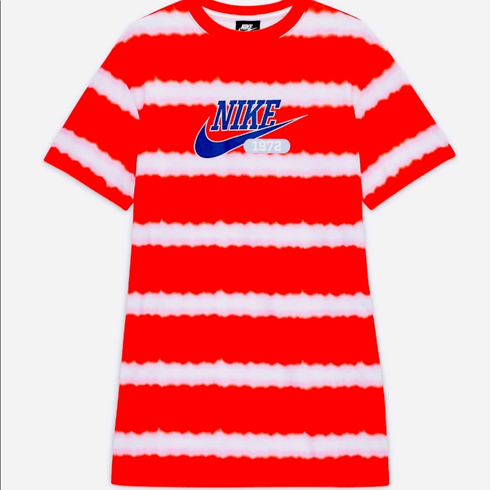 Women's Nike Tie-Dye Striped Logo T-Shirt Dress